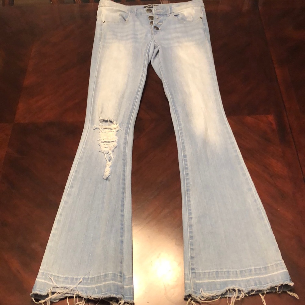 Bell Bottom Blue Jeans
